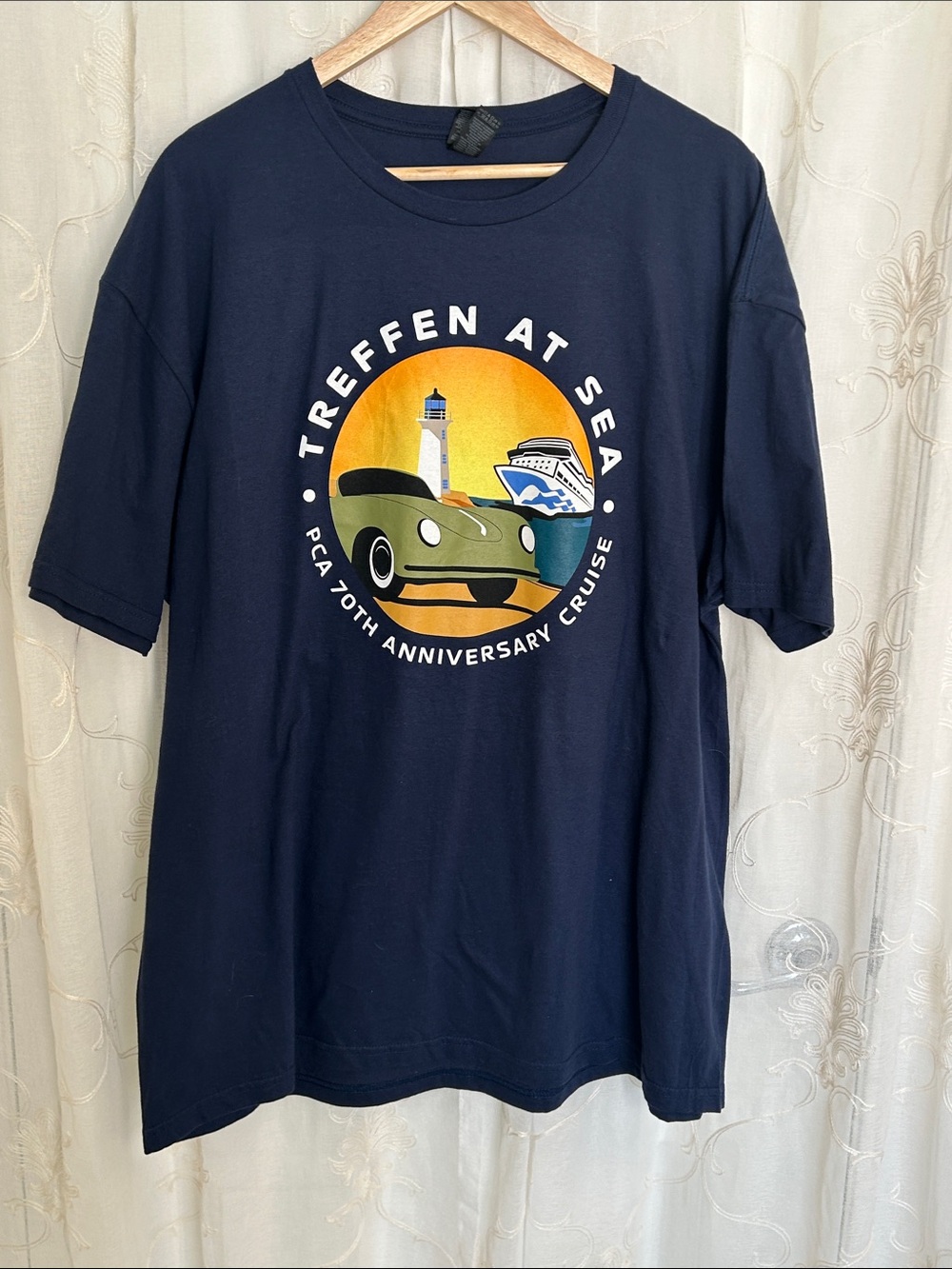 PCA Porsche Club of America Treffen At Sea 70th Anniversary Cruise Shirt 2XL